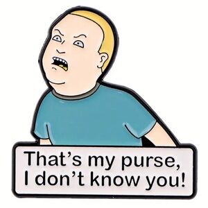 King of the Hill Bobby “That’s My Purse” Enamel Pin – Funny Cartoon Collectible